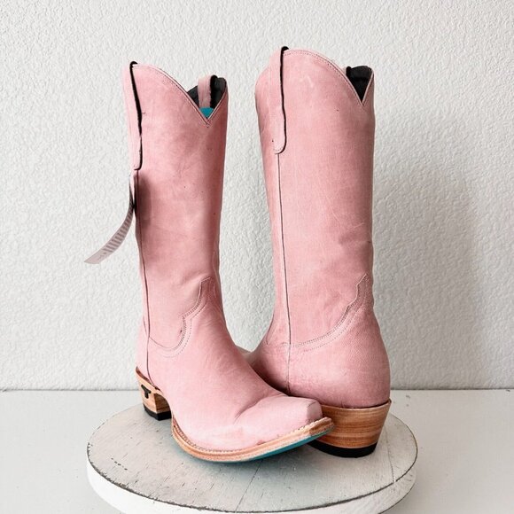 Lane Boots Shoes - Lane EMMA JANE Pink Cowboy Boots Womens 10 Leather Western Cowgirl Snip Toe Tall